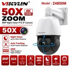 Vikylin 50X Zoom PTZ Camera 4K 8MP PoE Security Camera Outdoor Auto Tracking US