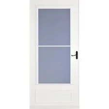 Larson 81 In. H X 36 In. W Vinyl/Wood White Mid-View Reversible Self-Storing Sto