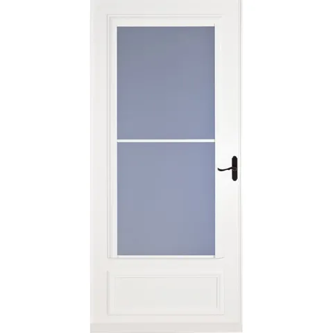Larson 81 In. H X 36 In. W Vinyl/Wood White Mid-View Reversible Self-Storing Sto