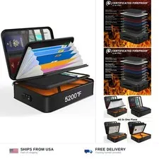 Noiposi Document Organizer with 5200℉ Heat Insulated,15.0"x11.0"x4.3" Water R...