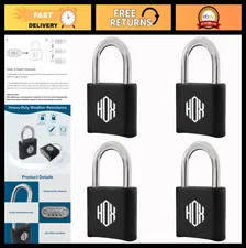 Heavy Duty 4 Digit Combination Lock - Waterproof Padlock for Gym, Shed, Fence -