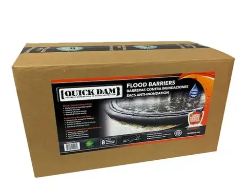 Quick dam QD610-8 Water Activated 10 ft. Flood Barrier (8-Pack) 80 Ft.New