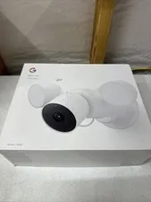 Google Nest Cam W/Floodlight (GPLE9 & G3AL9) Outdoor Security Camera Snow
