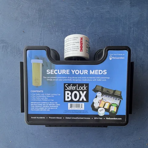 Safer Lock Box Small Medication Lock Box, Combination Lock, BPA-Free
