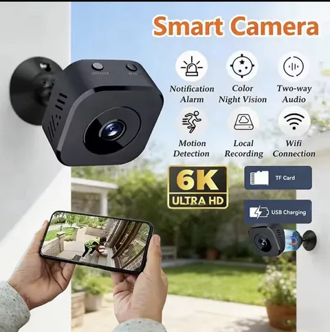 6K Ultra HD Wi‑Fi IP Security Camera Color Night Vision Two‑Way Audio TF