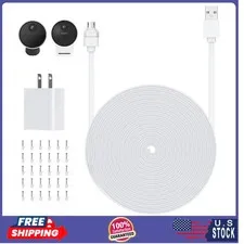 16ft Power Cable for SimpliSafe Outdoor Security Camera Weatherproof White