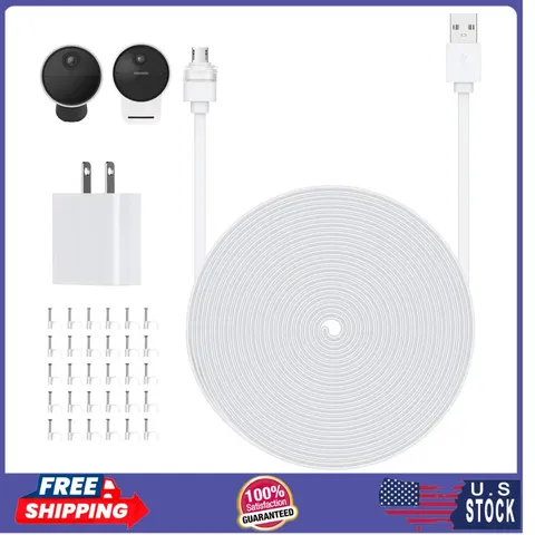 16ft Power Cable for SimpliSafe Outdoor Security Camera Weatherproof White