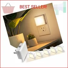 L LOHAS LED Night Light,Night Lights Plug into Wall, [6-Pack] Plug in Night Ligh