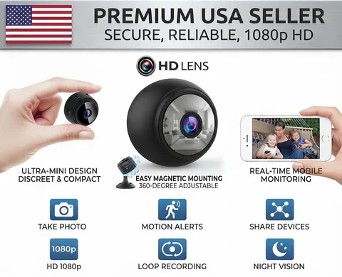 A9 Mini WiFi Security Camera 1080P HD Wireless Camera Night Vision