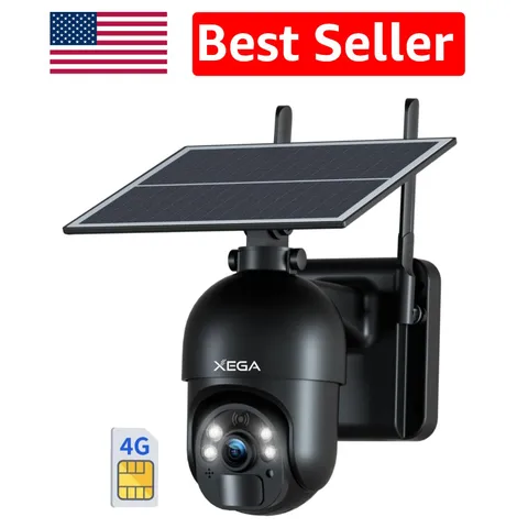 Wireless Camera with Built-in SIM - 2K HD Color Night Vision & Cables Free