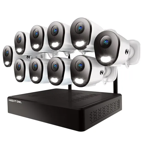 Night Owl 10 Channel, 10 AC Plug-In 4K Camera Wi-Fi 2TB NVR Security Camera Syst