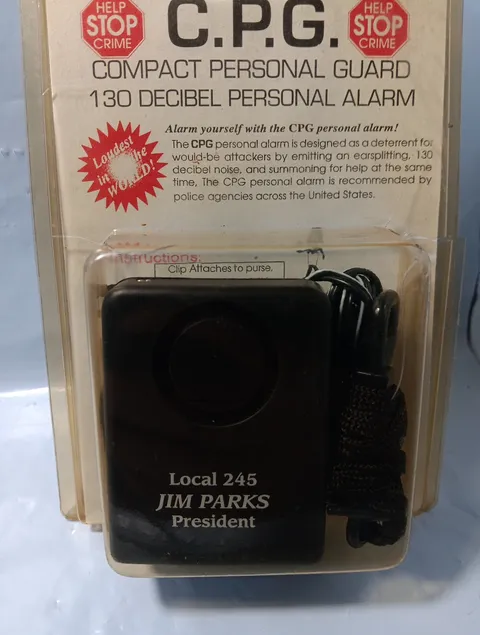 C.P.G Compact Personal Guard 130 Decible Personal Alarm Local 245 Jim Parks...