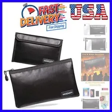 Fireproof Money Bag - 10.6"x6.7" & 5"x8" Small Fireproof Bags, Bank Deposit &...