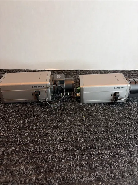Set Of 2 Samsung SCC-130 Indoor CCTV Box Security Cameras Surveillance