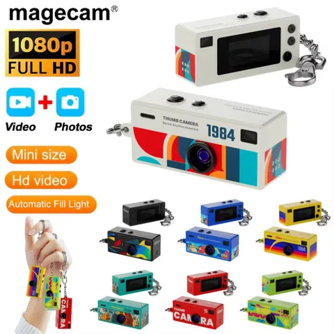Mini 1080P Keychain Digital Camera 0.96in Screen TF Card Video Recorder Flash