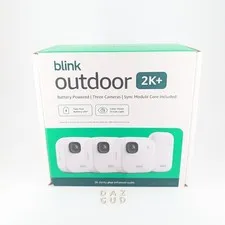 Blink Outdoor 2K+ Wireless Security Camera 3‑Camera System + Sync Module – NEW