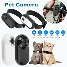 HD 1080P Mini Body Cam No WiFi Required Dog Cat Pet Collar Camera Video Recorder