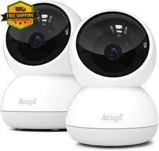 Indoor Security Camera 3K Wifi 360° Pan Tilt Night Vision 2-Pack