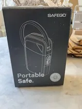 SAFEGO Portable Travel Safe White | Combination & Key Lock | Water/Impact Res.