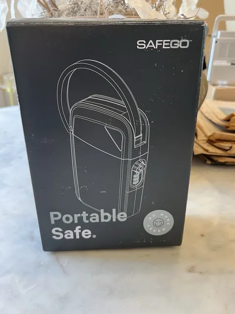 SAFEGO Portable Travel Safe White | Combination & Key Lock | Water/Impact Res.
