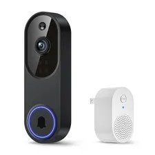 WarmBot 1080p Smart Wi-Fi Doorbell Camera with Receiver, AI Motion...