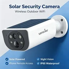 Wansview 2K Outdoor Security Camera Wireless WiFi Solar Powered IP65 Waterproof