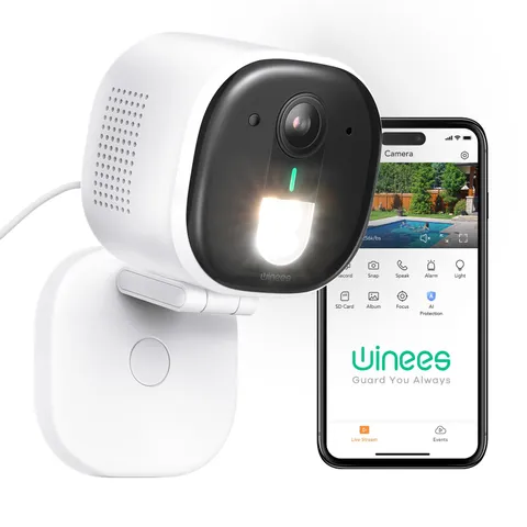 winees Security Cameras Outdoor, Wired 2K Wi-Fi Cameras for Home Security, 2....
