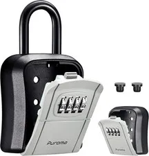 Key Lock Box, Portable Combination Lock Safe, Wall Mounted Key Storage Box