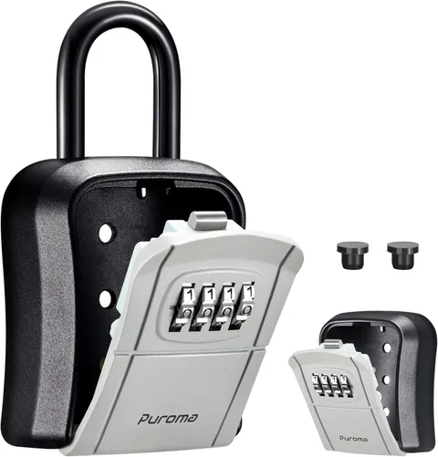Key Lock Box, Portable Combination Lock Safe, Wall Mounted Key Storage Box