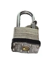1-1/2" Laminated Padlock With Long Shackle M1 Keyway