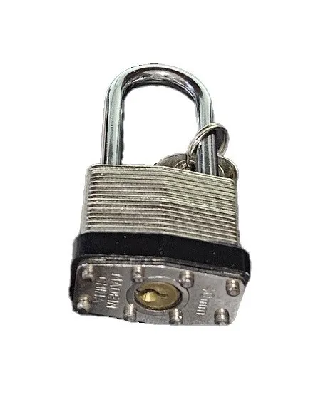1-1/2" Laminated Padlock With Long Shackle M1 Keyway