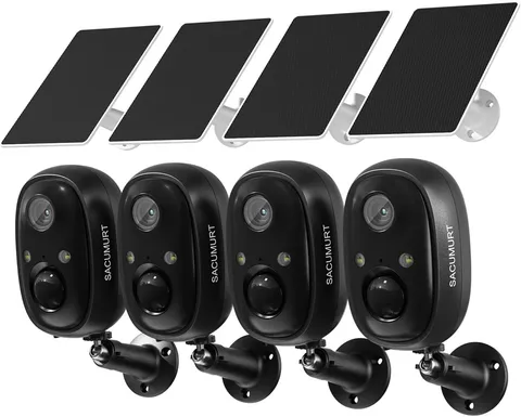 Wifi Cameras for Home Security, Free Cloud Storage, Solar Powered Security Camer
