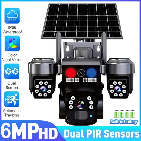 Solar Security Camera Outdoor WiFi Wireless Night Vision PTZ Surveillance LOT
