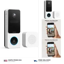 aosu Video Doorbell Camera Wireless, 2K QHD, 170° Wide Angle, 2.4 GHz WiFi | ...
