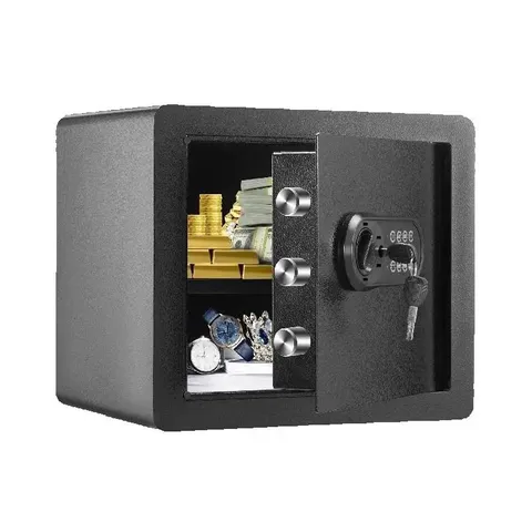1.2 Cubic Feet Electronic Safe Box with Digital Lock, Keys & Alarm System