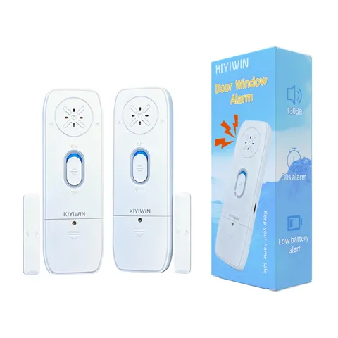 Window and Door Alarms for Home Security, 2 Pack, 130dB with 3-Level Volume C...