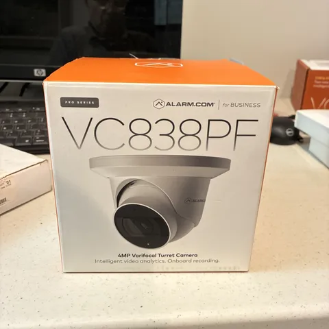 Alarm.com Pro ADC-VC838PF 4MP Turret PoE Camera with Varifocal Lens - White