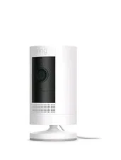 ​Ring Stick Up Cam Plug In 1080p HD Indoor Outdoor Wired Security Camera White