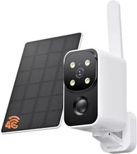 No Wifi Cellular Security Camera, Built-In 4G LTE SIM Card, 180° Pan, 2K
