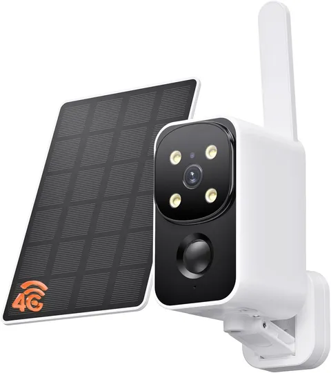 No Wifi Cellular Security Camera, Built-In 4G LTE SIM Card, 180° Pan, 2K