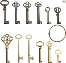 Key Set, Replacement Keys, Vintage Keys Kit for Antique Dresser, Cabinet, Antiqu
