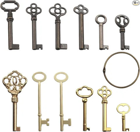 Key Set, Replacement Keys, Vintage Keys Kit for Antique Dresser, Cabinet, Antiqu