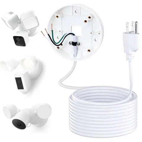 All-Weather 20ft Charging Cable & Mount for Blink and Other Floodlight Cameras