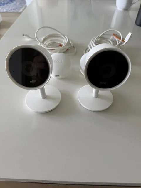 Google Nest Cam A0053 Indoor Security Cameras 2 Pack Bundle