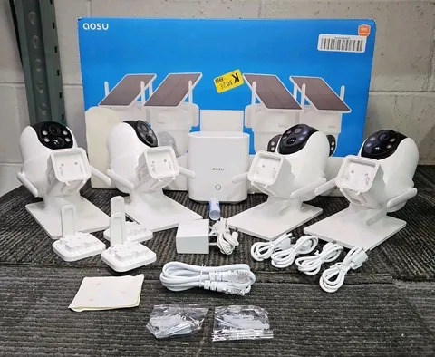 AOSU C9C3CA11 Solar-Powered Wireless Security Camera Kit - READ