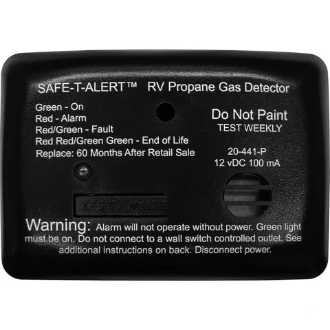 Safe T Alert 20 Series Mini Lp Gas Alarm - Propane Alarm - Surface Mount Black