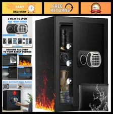Fireproof Waterproof Home Safe 3.0 Cuft, Anti-Theft Digital Keypad, LED Light, S