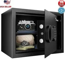 0.6 Cubic Electronic Safe Box W/ Removable Shelf Storage Valuables & Documents