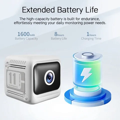 Wireless Mini Security Camera, 1080P HD with 8-Hour Battery & No Wifi Needed for