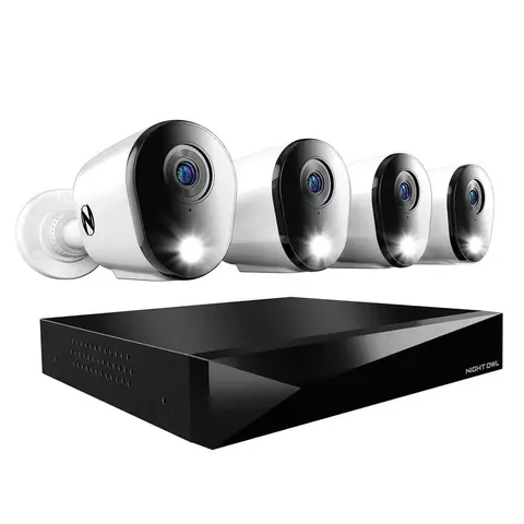 12-Channel (8 Wired 4 Wi-Fi) 2K 2 TB DVR Security Camera System with 4-Wired 2K